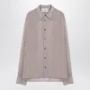 Ami Alexandre Mattiussi Ami Paris Ash Coloured Shirt In Polyester Crêpe