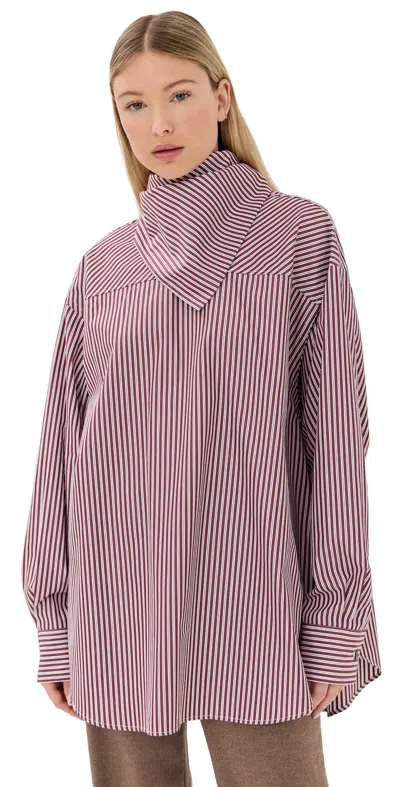 AMI ALEXANDRE MATTIUSSI BANDANA BLOUSE CERISE/BLANC/NOIR