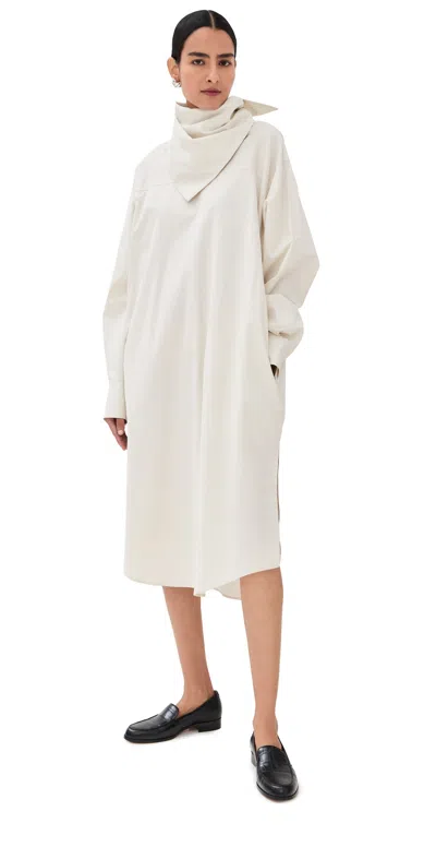Ami Alexandre Mattiussi Bandana Dress Ivoire In White