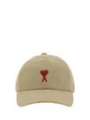 Ami Alexandre Mattiussi Ami Di Coeur Embroidered Baseball Cap In Sand