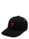Ami Alexandre Mattiussi Ami Paris Ami Paris De Coeur Baseball Cap In Black