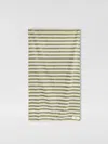 Ami Alexandre Mattiussi Striped Cotton Bath Towel In Green