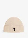 Ami Alexandre Mattiussi Beanie Wool Hat In White