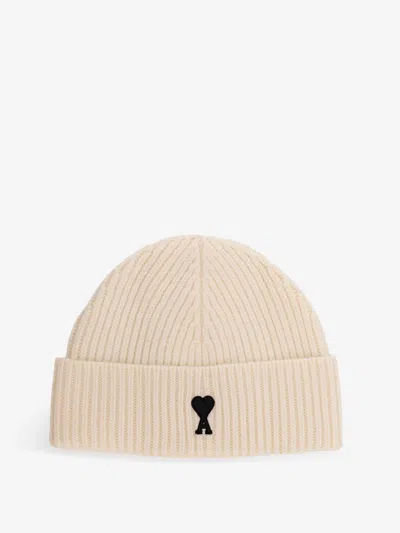Ami Alexandre Mattiussi Beanie Wool Hat In White