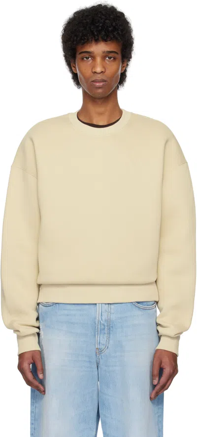 Ami Alexandre Mattiussi Beige Ami De Coeur Sweatshirt In 725 Gingembre
