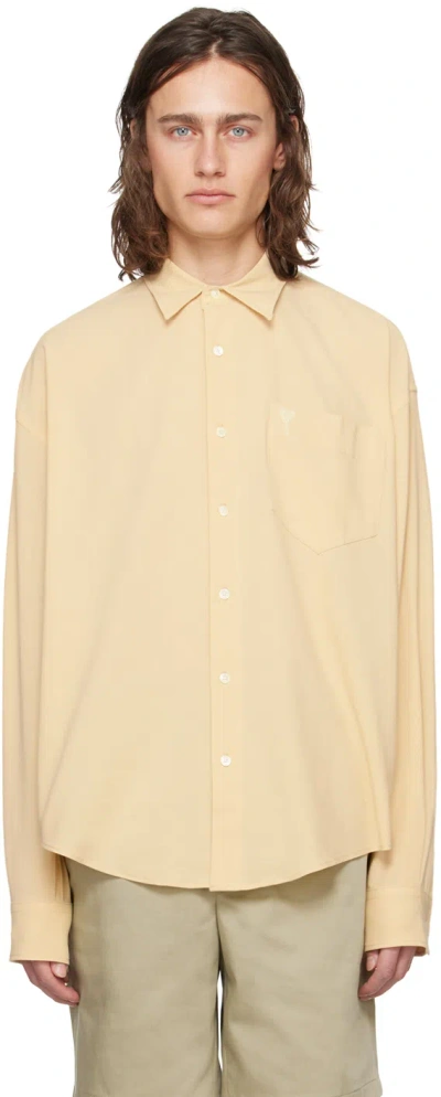 Ami Alexandre Mattiussi Ami De Caur Boxy Fit Shirt In 721 Cream