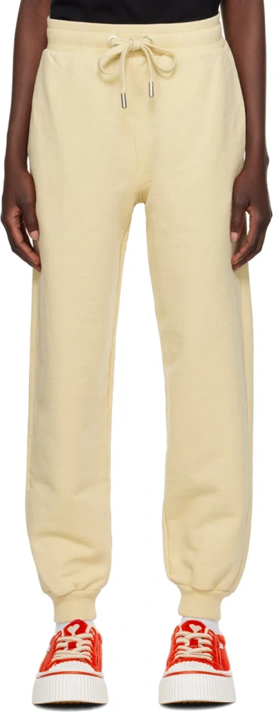 Ami Alexandre Mattiussi Beige Ami De Cœur Lounge Pants In 714 Vanilla/vanilla