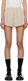 Ami Alexandre Mattiussi Beige Ami De Cœur Shorts In Light Beige/271