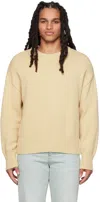 Ami Alexandre Mattiussi Beige Ami De Cœur Sweater In Vanilla/vanilla/714