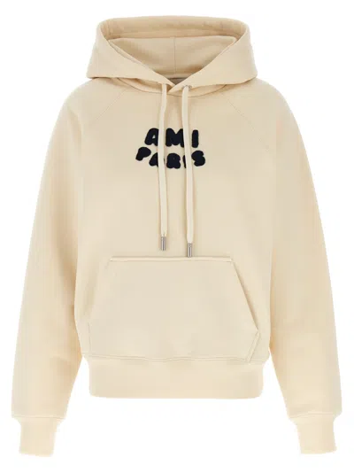 AMI ALEXANDRE MATTIUSSI BEIGE COTTON SWEATSHIRT