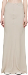 Ami Alexandre Mattiussi Beige Bias-cut Maxi Skirt In Light Beige/271