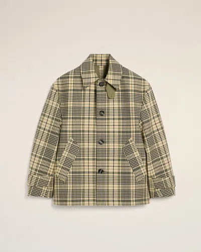 Ami Alexandre Mattiussi Beige Bounded Buttoned Jacket Yellow In Ginger/laurel