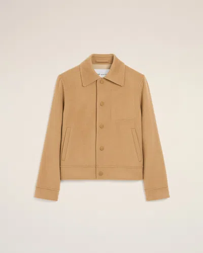 Ami Alexandre Mattiussi Beige Button-down Wool And Cashmere Jacket Beige In Mastic Beige/mastic Beige Light