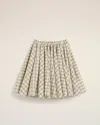 Ami Alexandre Mattiussi Checked-pattern Midi Skirt In White Cream/black