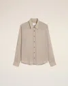Ami Alexandre Mattiussi Ami Paris Ash Coloured Shirt In Polyester Crêpe In Ash