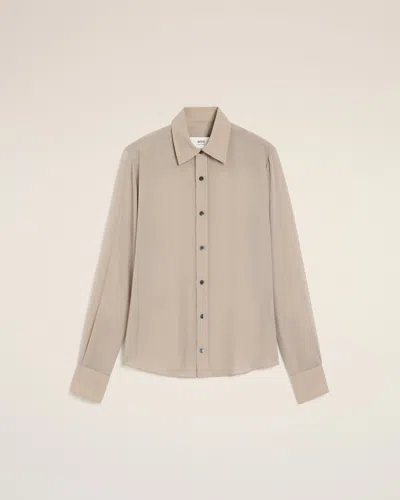 Ami Alexandre Mattiussi Beige Classic Shirt Grey In Ash