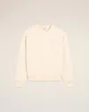 Ami Alexandre Mattiussi Beige Cotton Ami De Coeur Patch Sweatshirt White In White Cream