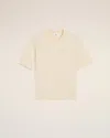 Ami Alexandre Mattiussi Organic Cotton Embossed Logo T-shirt In White Cream