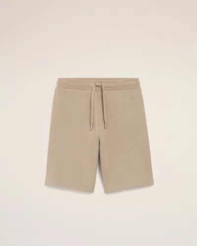 Ami Alexandre Mattiussi Beige Cotton Ami De Coeur Short Beige In Neutral