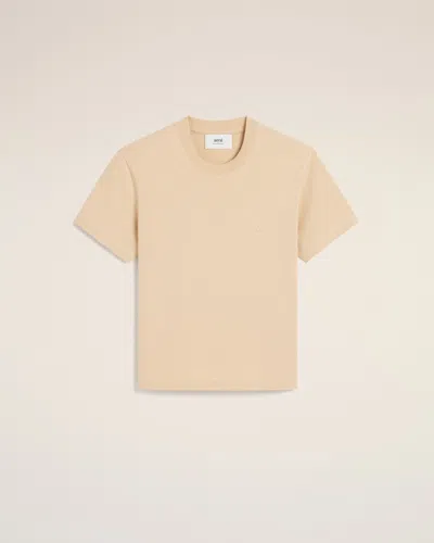 Ami Alexandre Mattiussi Beige Cotton Ami De Coeur T-shirt Beige In Ginger