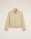 Ami Alexandre Mattiussi Beige Cotton Ami De Coeur Zipped Jacket Beige In Ginger