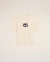 Ami Alexandre Mattiussi Ami Paris-patch T-shirt In White Cream