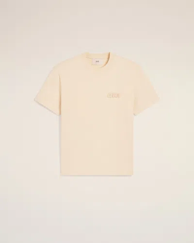 Ami Alexandre Mattiussi Beige Cotton Ami Patch T-shirt Beige In Cream