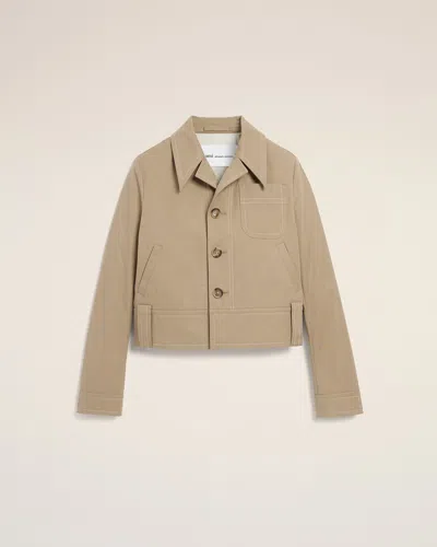 Ami Alexandre Mattiussi Beige Cotton Buttoned Jacket Beige In Brown