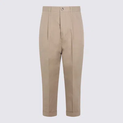 AMI ALEXANDRE MATTIUSSI BEIGE COTTON PANTS