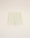 Ami Alexandre Mattiussi Beige Cotton Striped Short Beige