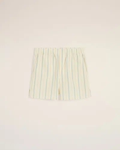 Ami Alexandre Mattiussi Beige Cotton Striped Short Beige