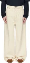 Ami Alexandre Mattiussi Beige Cotton Wide Fit Jeans