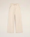 Ami Alexandre Mattiussi Denim Trousers With Belt Loops In White Cream