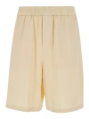 Ami Alexandre Mattiussi Elasticated Waist Bermuda In Neutrals