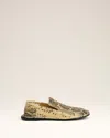 AMI ALEXANDRE MATTIUSSI BEIGE LEATHER MIDI SLIPPERS BEIGE