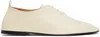 Ami Alexandre Mattiussi Midi One Cut Shoes In White Cream