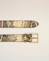 Ami Alexandre Mattiussi Beige Leather Paris Paris Belt Beige In Natural/vibrated Brass