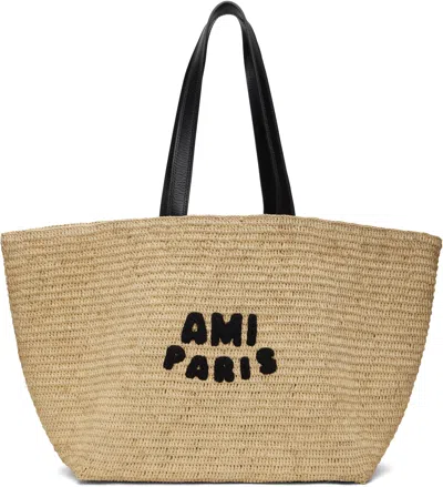 Ami Alexandre Mattiussi Ami Paris Shopping Bag In Beige