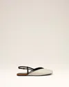 Ami Alexandre Mattiussi Buckle Pointed Toe Flat Sole Ballerina Shoes In Gray