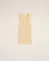 Ami Alexandre Mattiussi Ribbed Tank Top In Cream