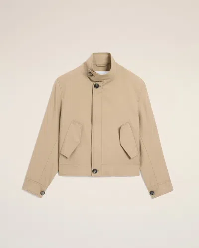 Ami Alexandre Mattiussi Beige New Wool Harrington Jacket Beige In Brown