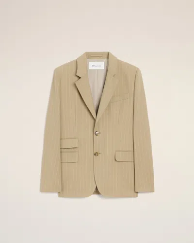 Ami Alexandre Mattiussi Beige New Wool Single Breasted Boxy Jacket Beige In Brown