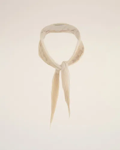 Ami Alexandre Mattiussi Beige Pleated Diamond Shaped Scarf Beige In Neutral