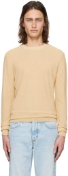 Ami Alexandre Mattiussi Beige Semi-sheer Sweater In Cream/721