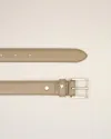Ami Alexandre Mattiussi Beige Smooth Leather Paris Paris 25 Mm Belt Beige In Brown