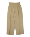 Ami Alexandre Mattiussi Beige Tailored Trousers With Pleated Front In Green