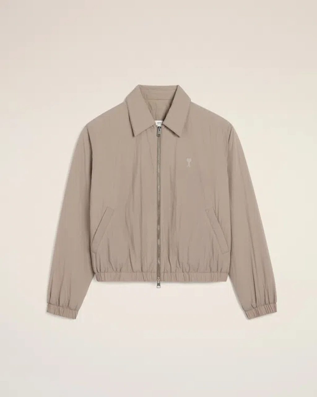 Ami Alexandre Mattiussi Beige Technical Canvas Zipped Jacket