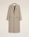 Ami Alexandre Mattiussi Beige Wool Back Slit Long Coat Beige In Ginger