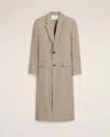 Ami Alexandre Mattiussi Beige Wool Back Slit Long Coat Beige In Ginger