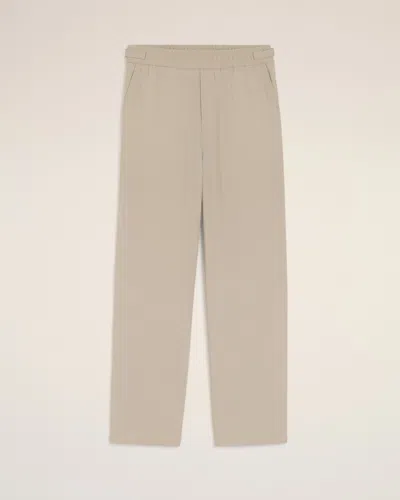 Ami Alexandre Mattiussi Beige Wool Elasticated Trousers Beige In Brown